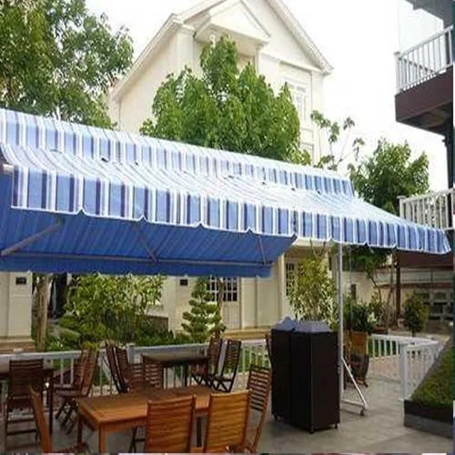 Bạt xếp che nắng mưa quán cafe
